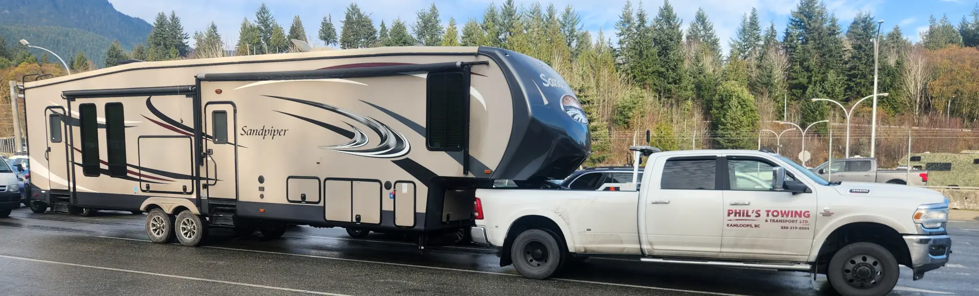 Phil towing an RV trailer