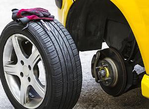Tire change roadside service